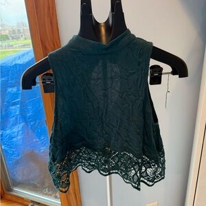 Kendall & Kylie Emerald Lace Blouse